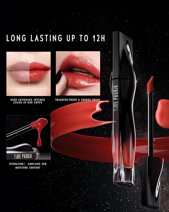 STELLAR DUST LIP STAIN-Long Lasting, Waterproof and Transferproof Lip Tint, Glossy Finish Lip Gloss, Lightweight Lipstick, High Coverage, Stocking Stuffers For Teen Girls (05 ELECTRA)