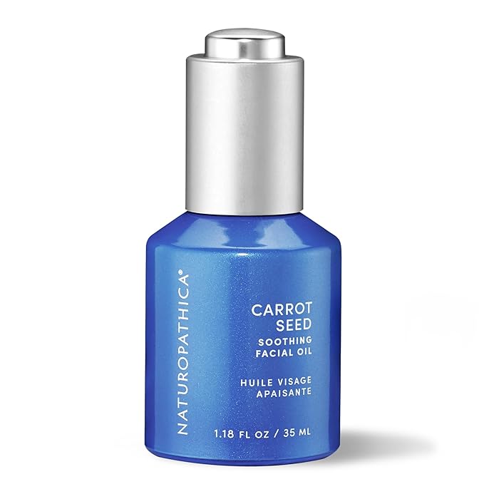 Naturopathica Carrot Seed Soothing Facial Oil, Rejuvenating Face Oil to Help Prevent Redness & Protect Skin, Hydrating Antioxidant Oil for Face, 1.18 fl oz