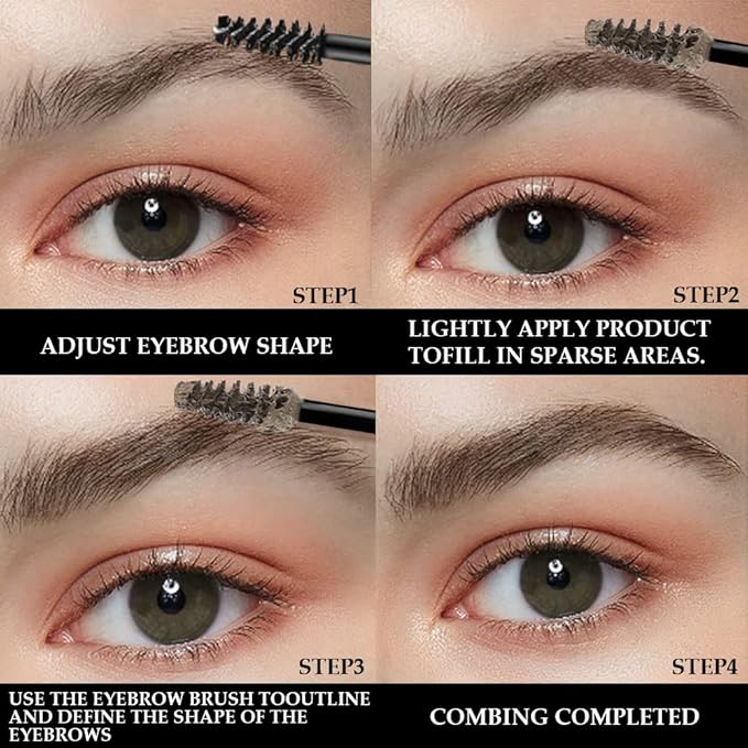 Kaely Thickening Brow Mascara,Tinted Eyebrow Gel Waterproof,Eyebrow Color Makeup,Brow Fast Sculpt,Vegan,Cruelty Free,maquillaje gel para cejas a prueba de agua,02 Cool Blonde