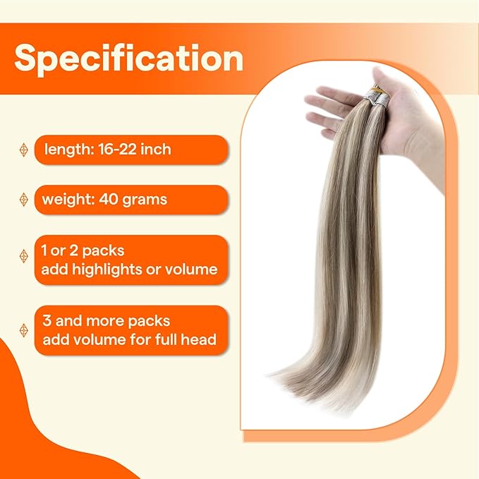 Full Shine I Tip Human Hair Extensions 22 Inch 40 Grams Color 8 Ash Brown Highlights 60 Platinum Blonde I Tip Hair Extensions Real Human Hair Soft Long Hair add Length
