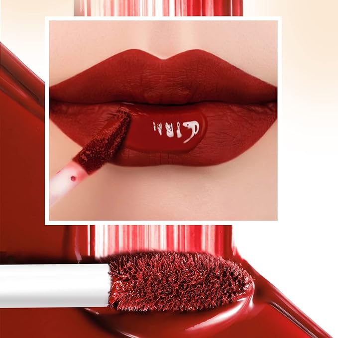 Matte Liquid Lipstick Set - 12 Pcs Long Lasting & Waterproof Lipstick Kit, Non Transfer Lip Stain with Nude, Dark Red | Full Coverage Lip Gloss Makeup Set for Women