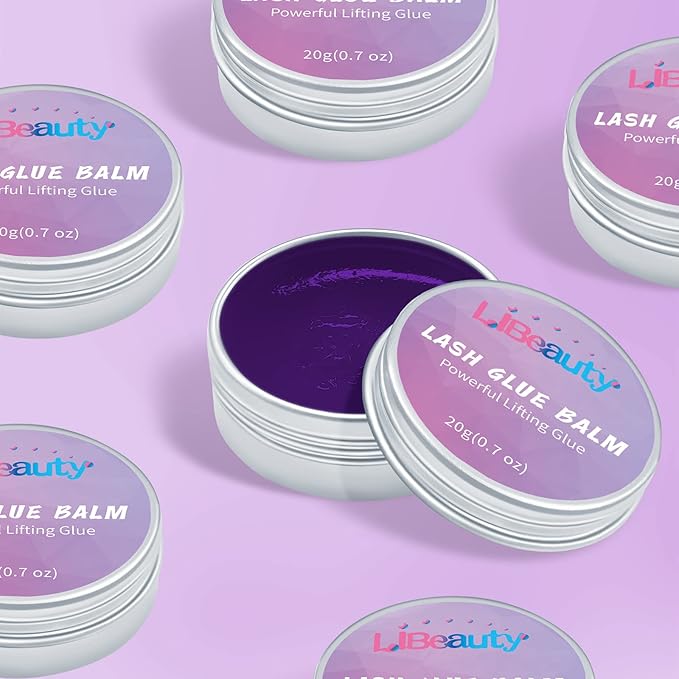 Libeauty Lash Glue Balm Lash Lift Adhesive 0.71Oz/20G Strong Sticky Fruit Flavor Eyelash & Eyebrow Perm Glue Balm for Long Lasting Individual Brow Lamination Gel