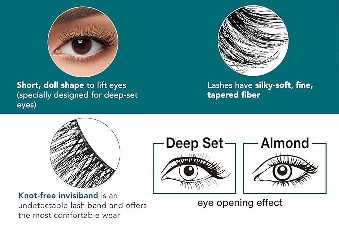 Ardell Lash Extension FX B-Curl False Eyelashes - Eye-Opening Effect Natural Look Strip Lashes, 4 Pack