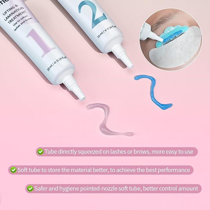 Lash Lifting Lotion Lomansa Korean Eyelash Perm Lotion Tube Design Eyebrow Lamination Eyelash Lift Lash Perm - 10ml