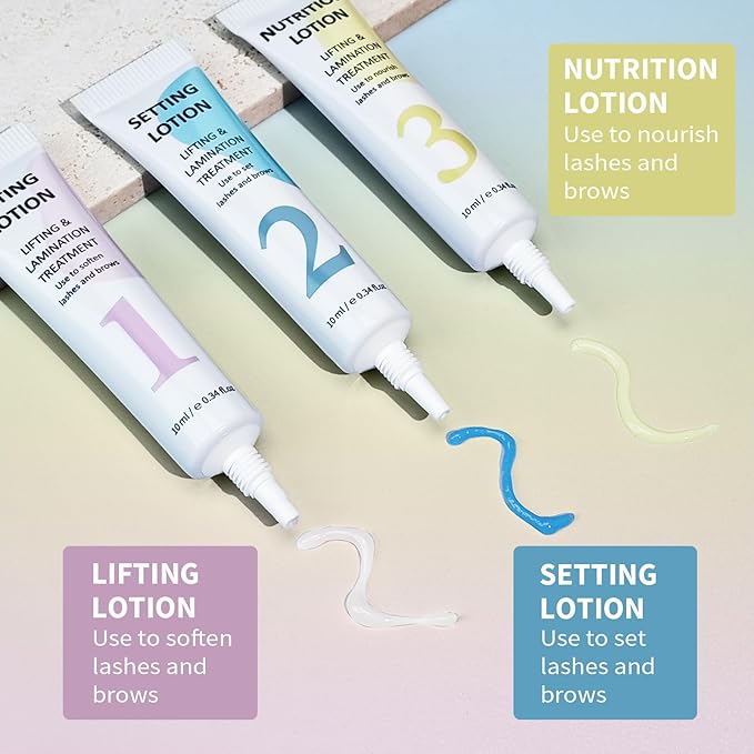 Lash Lift and Brow Lamination Kit, 2-in-1 Eyelash & Eyebrow Perm Set with Glue Balm, 4-6 Weeks Curl, Easy Application for Beginner and Salon