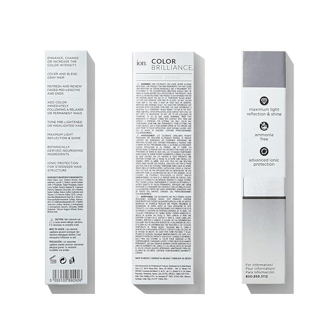 ion Brilliant Grey 6AV Medium Grey Pearl Demi Permanent Crème Hair Color, Fade Resistant & PPD Free 2.05 Oz