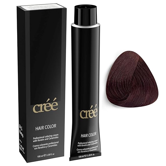 Cree Professional 6.58 - Amber Mahogany Permanent Hair Color - Long Lasting, Rich Vibrant - Gray Coverage 100ml - 3.4 fl.oz.