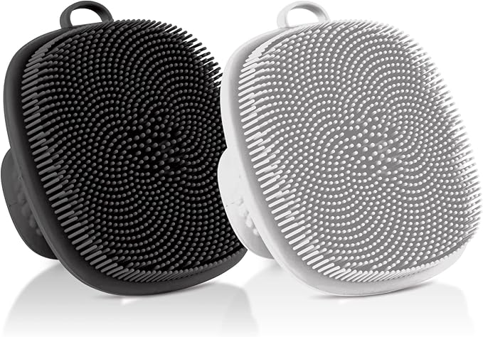 Face Scrubber2Pack Silicone Face Scrubber for Men, Facial Cleansing Brush Silicone Face Wash Brush Manual Waterproof Cleansing Skin Care Face Brushes for and Exfoliating