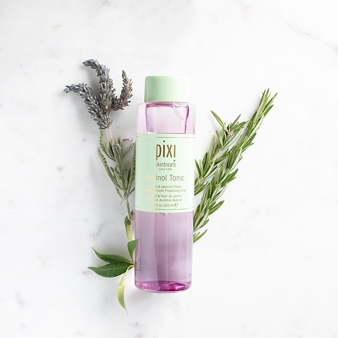 Pixi Retinol Tonic, Smoothing & Firming Facial Toner, Enhanced with Peptides to Boost Collagen Production, Alcohol-Free Daily Rejuvenating Toner, 250 ml / 8.5 fl oz