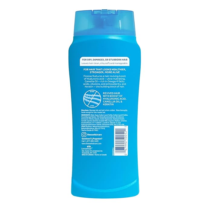 FINESSE Restore + Strengthen Moisturizing 2in1 Shampoo + Conditioner, 24 Ounce (Pack of 6)