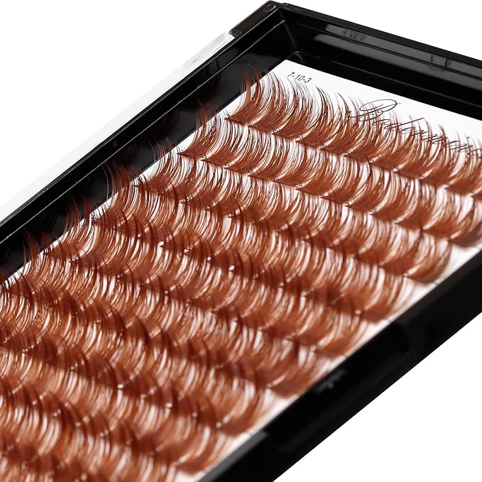Bodermincer Lash Clusters D Curl Black/Brown/Colored Lashes 10-12-14/12-14-16/16-18-20mm Mixed Lash Clusters Kit For Beginner (M01-Light Brown-12-14-16mm MIX)