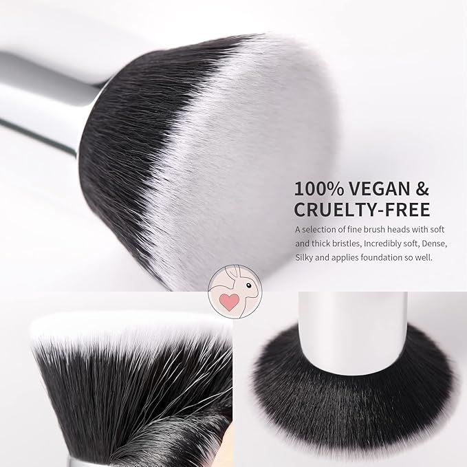 DUcare Christmas Sponges with Foundation Brush Makeup Puff Blending Foundation Sponge for Liquid BB Cream Mineral Powder Buffing Stippling