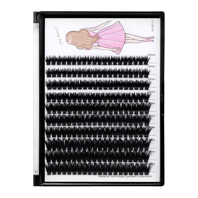 8-22mm to Choose 20D/40D/60D/80D/100D Individual False Eyelashes Makeup Cluster Eyelashes Thickness 0.07mm D Curl Natural long Black Soft 3D Eye Lashes Extensions (100D-10-12-14-16MM Kit)