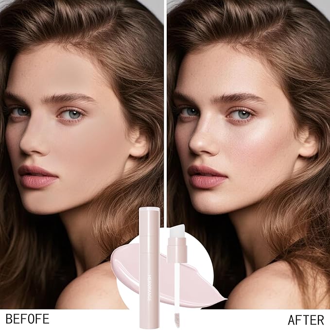 Cool Toned Liquid Concealer Highlighter Makeup, Blendable Cold Matte Cream for Face Eye Highlight, Lightweight and Moisturizing Cream Contour Illuminator Brightening Makeup, 01 Cool Pink White