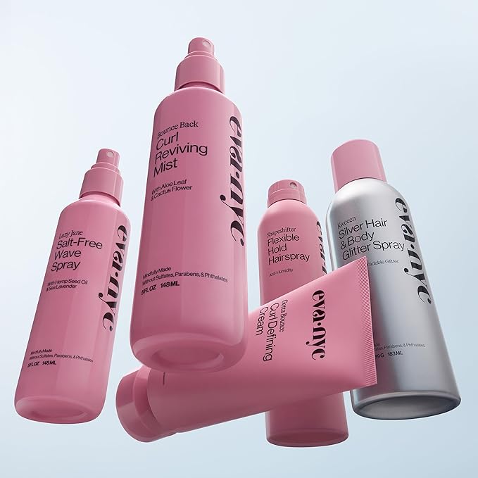 Eva NYC Long Lasting Flexible Hold Hairspray - Non-Sticky + Anti-Humidity - Infused with Vitamin E for a Glossy Finish - All Day Hair Style Protection - Easy Re-Styling - Lavender Scent - 8.3 oz