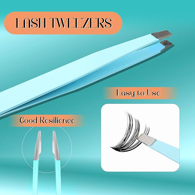 GEMERRY DIY Lash Extension Kit for Beginners 280 PCS Individual Lash Cluster Kit 0.07D 10-18 MIX Eyelash Extension Kit Lash Glue for Eyelash Extensions(40D-0.07D,10-18MIX-KIT)