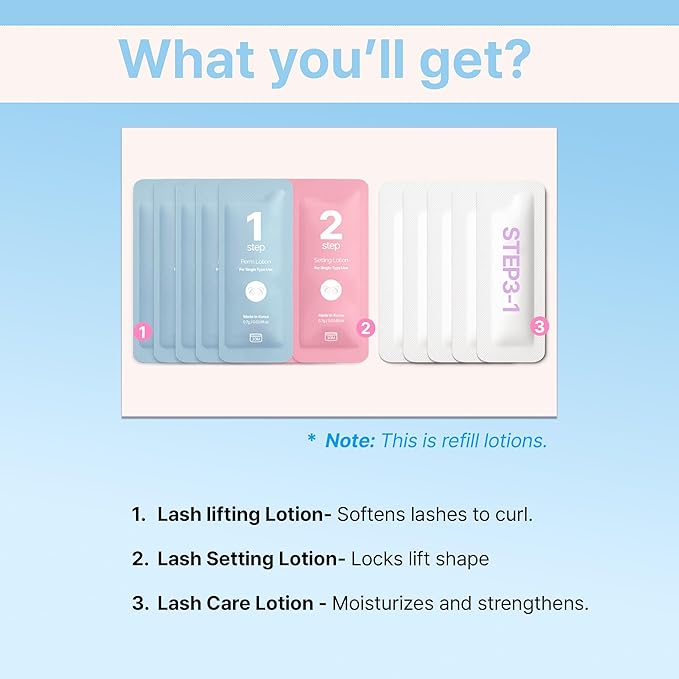 Korean Lash Lift Lotion - Eyebrow Lamination Eyelash Perm Home & Professional Use Eyelash Lift Lash Perm Brow Lamination