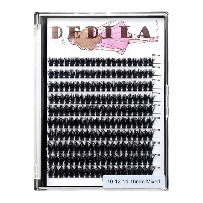 8-22mm to Choose 20D/40D/60D/80D/100D Individual False Eyelashes Makeup Cluster Eyelashes Thickness 0.07mm D Curl Natural long Black Soft 3D Eye Lashes Extensions (60D-10-12-14-16MM Kit)