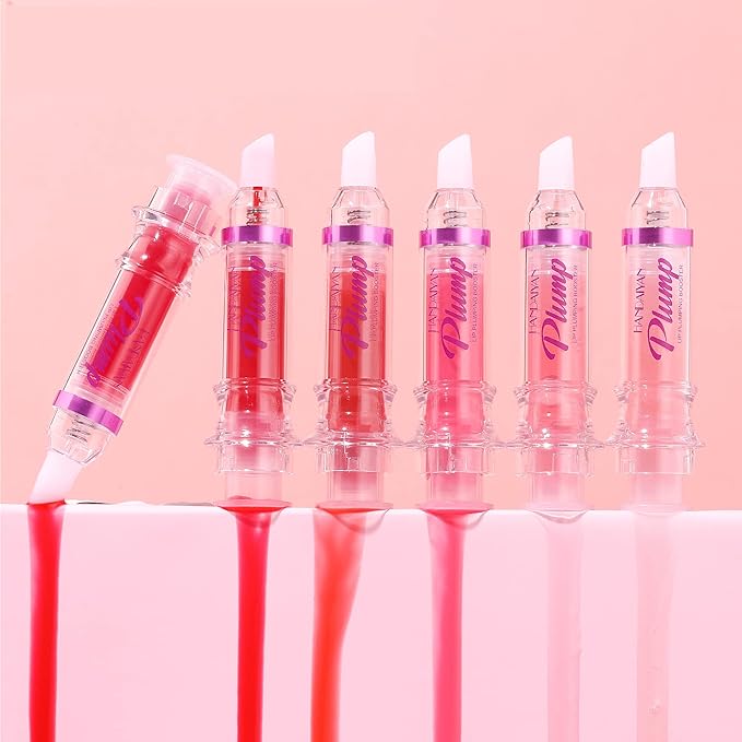 Plumping Lip Oil With Chili Extract - Fuller Lips Instantly! Ultra-Hydrating & Nourishing, Glossy Finish Lip Glow Oil, Lip Plumping Booster Plump, Smooth, and Define Your Lips Naturally (02 Baby Pink)