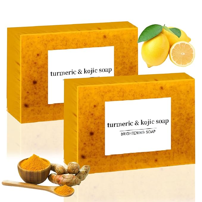 Lemon Turmeric Soap, Turmeric Soap Bar with Lemon for Face and Body (2)