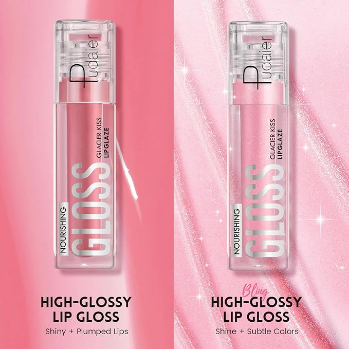 Pudaier Excellent Recovery Glossy Lip Stain, Moisturizing Lip Care Tinted Lip Oil, Hydrating Plumping Lip Gloss Balm, Non-Sticky Long Lasting Light Texture LipGloss Oil for Dry Lip (05 Muted Flame)