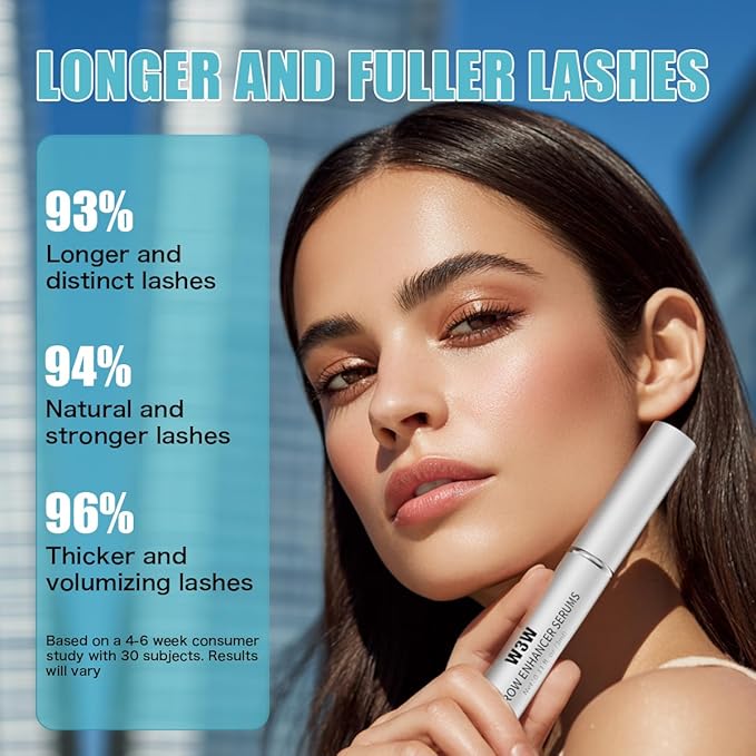 Lash Serum,Eyelash Growth Serum,Lash Enhancing Serum,Lash Boost Growth Serum,3 ML Lash Serum for Natural Longer, Fuller,and Thicker Lashes Brows,Plant Extracts No Irritating