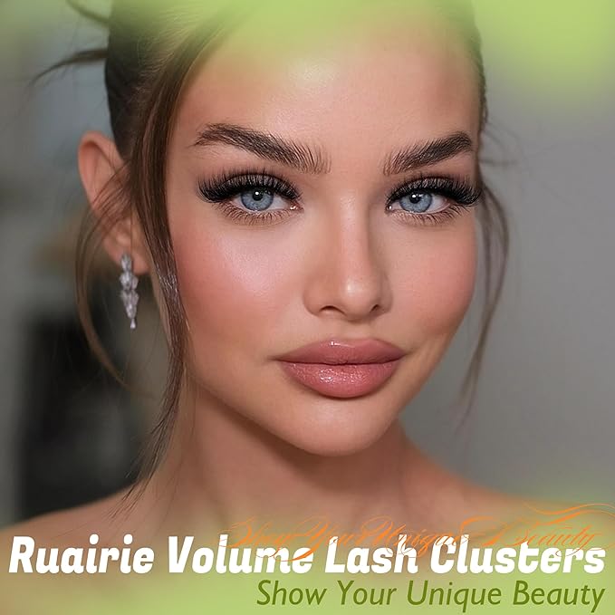 Ruairie Lash Clusters Eyelash Extensions 464pcs Volume Eyelash Clusters 50D/60D/70D/80D/100D/120D Thick Individual Lashes Extension 12-18MM D Curly Cluster Lashes Wispy