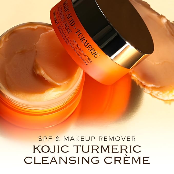 KOJIC ACID TURMERIC CLEANSING CRÈME | Balm to Oil Cleanser | Makeup Remover Cleansing Cream | No Eye Stinging | Helps Even Tone & Fade Hyperpigmentation w/Consistent Use 100ml / 3.38 Fl Oz