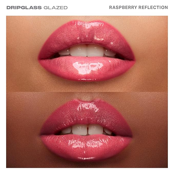 MORPHE Dripglass High Shine Lip Gloss - Semi-Sheer or Full Coverage Lip Color with Glass-Like Shine and Nonsticky Finish - Infused With Squalane & Vitamin E - Raspberry Reflection (0.13 Fl Oz)