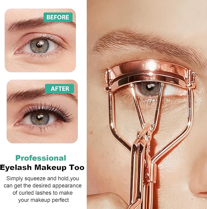 Eyelash Curler for Hooded Eyes,Euramerican,Asian, Jpanese C-curl, 2 Packs Eyelash Curler Refill Pads Compatible with Shiseido,Tweezerman,Shu uemura,Kevyn Aucoin,e.l.f