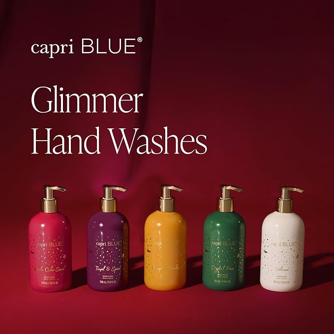Capri Blue Large Moisturizing Hand Wash Soap - Liquid Hand Soap with Pump Bottle - Gentle & Hydrating Skin Care - Notes of White Pumpkin, Sweet Gingersnap, Nutmeg & Vanilla (Pumpkin Dulce, 11.8 fl oz)