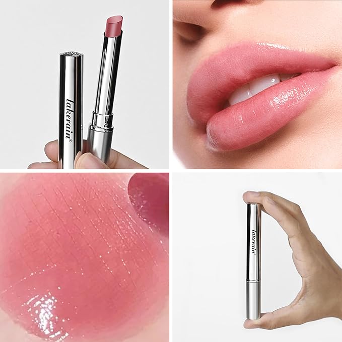 Honey Lipstick Tinted Lip balm, Hydrating Nourishing Sheer Formula Lipstick, Natural Glossy Finish (2 PCS PINK)