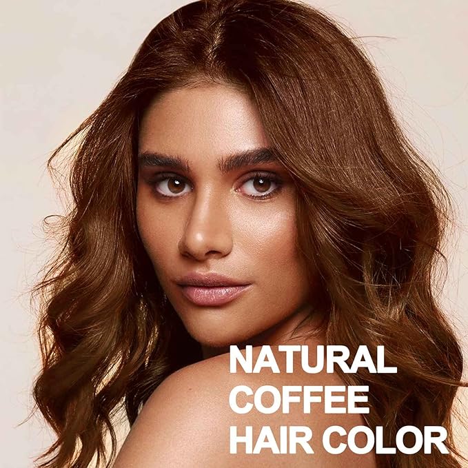 Hair Dye Shampoo 3 in 1, Coffee Hair Dye 16.9 FL Oz, Hair Shampoo, Semi-Permanent Hair Color Shampoo, Lasts 30 Days (Coffee)