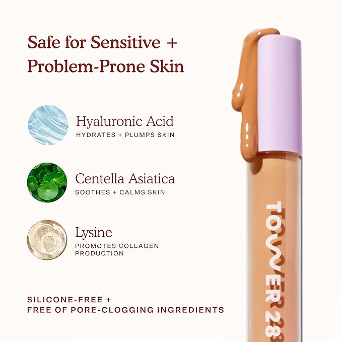 Tower 28 Beauty Swipe Serum Concealer - Hydrating Buildable Medium-Coverage Concealer with Skincare Benefits for Sensitive Skin - Shade 12 PALI, Tan with Neutral Undertones, 0.22 Fl Oz