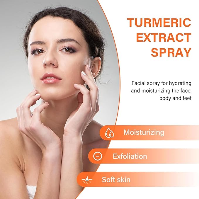 Body Keratin Care Kojic Acid Turmeric Spray 200ml, Exfoliating Peeling Solution, Peel Shot Turmeric Spray, Gentle Body Care for Smooth, Exfoliate and Shine