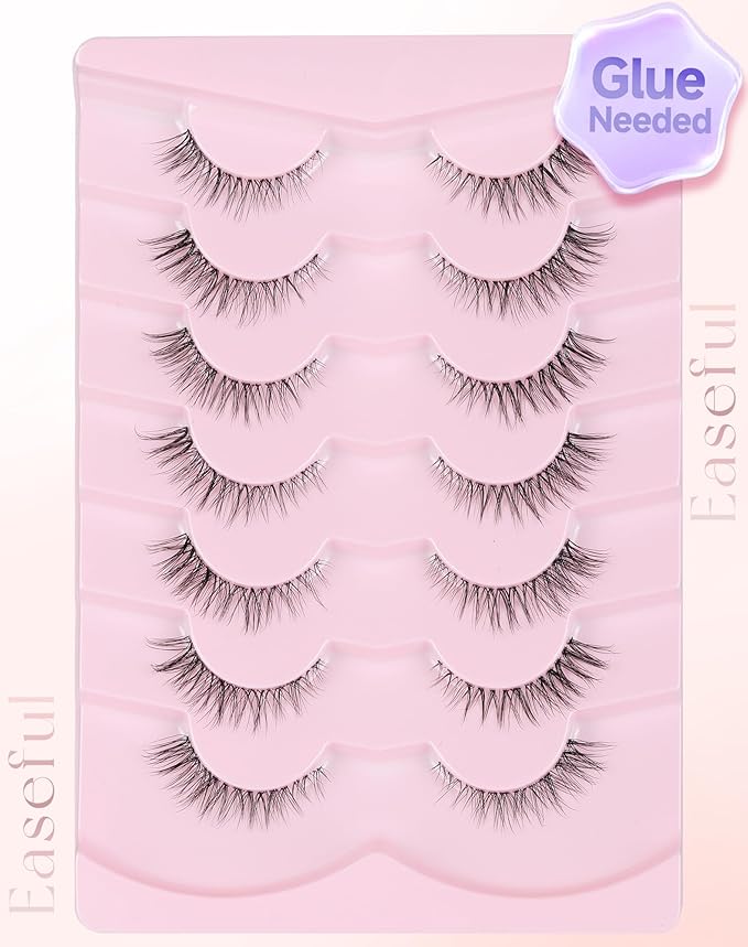 Natural Looking False Eyelashes Wispy Lashes Natural Eyelashes Natural Look False Lashes Wispy Eyelashes Fake Lashes Strip Lashes Flared-04