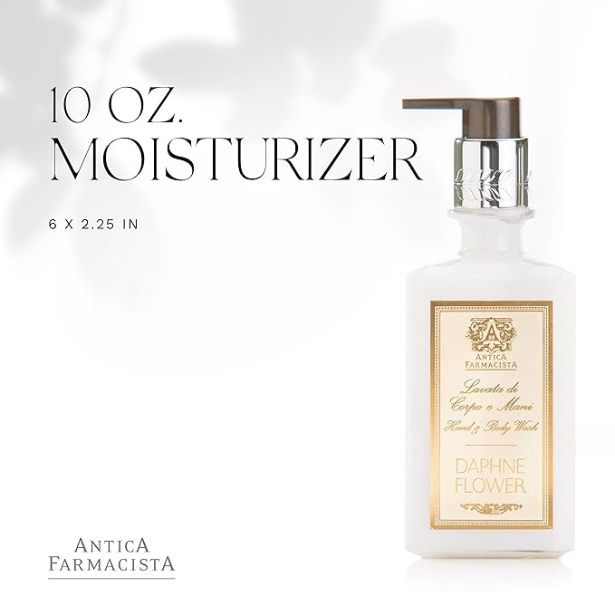 Antica Farmacista Body Moisturizer - Scented Moisturizing Lotion with Aloe Vera, Green Tea & Sweet Almond Oil - Luxury Gift for Any Occasion - Daphne Flower, 10 fl oz