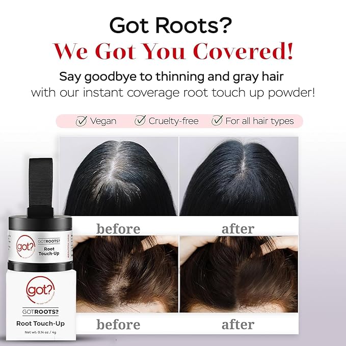 Got? Roots - Root Touch Up Hair Color, Brow, Beard, Hairline & Bald Spot Concealing Powder - Gray Root Coverage for Women & Men - 0.14 OZ Tub (Light Blonde, Pack of 2)