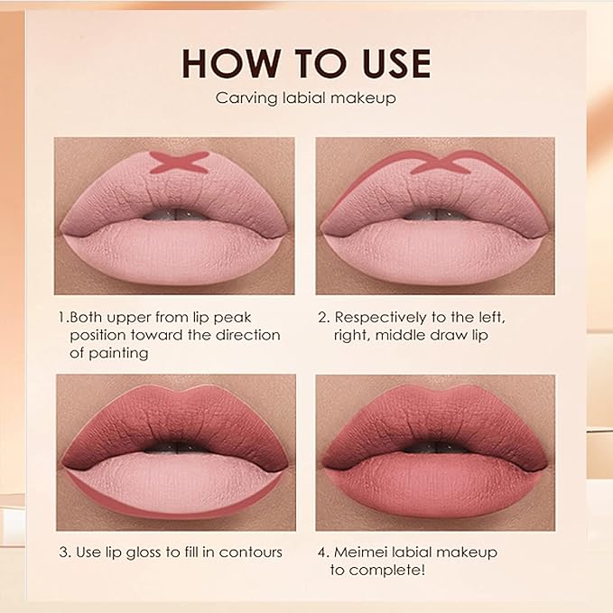 Petansy 12Pcs Lip Liner and Lipstick Set, 6 Colors Matte Liquid Lip Sticks + 6 Matching Smooth Nude Lip Liner, All in One Waterproof Long Lasting Lip Gloss Lips Make-up Gift Set for Girls and Women