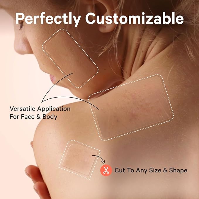 Sosky Large Pimple Patches XL Hydrocolloid Acne Patches for Face & Body Cystic Pimple & Zit Patch for Nose Chin Back, Bacne & Breakouts Vegan Cruelty-Free（12 Count）