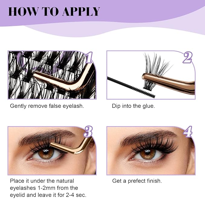B&Qaugen Manga Lash Clusters DIY Individual Lashes 50D-D-9-16MIX 300 PCS False Eyelash Cluster Manga Cluster 30D 40D 50D D Curl Eyelash Extensions at Home (50D-D,9-16MIX)