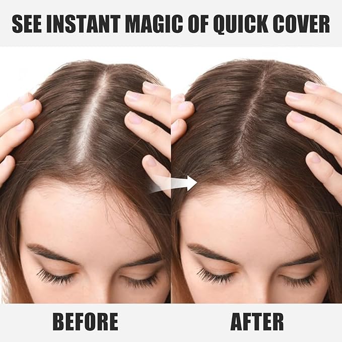 Root Touch Up, Instant Gray Hair Cover Concealer Stick, 2-In-1 Double Head Hair Color Finishing Stick, Hair Mascara Brush for Eyebrow& Beard (Black, 0.23 Fl oz)