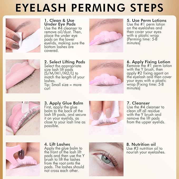 Lash Lift Kit & Eyebrow Lamination Kit, 2-in-1 Solution, At-Home Brow Lamination, Beginner/Professional, Eyelash Lift, 15 Applications, Lasts 6-8 Weeks, DIY Brow & Lash Perm - ABLK1