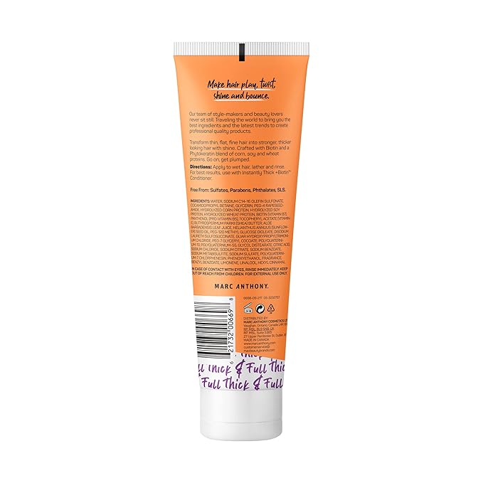 Marc Anthony Hair Thickening Shampoo - Biotin & Aloe Lightweight Formula for Volumizing, Thicker & Fuller Hair