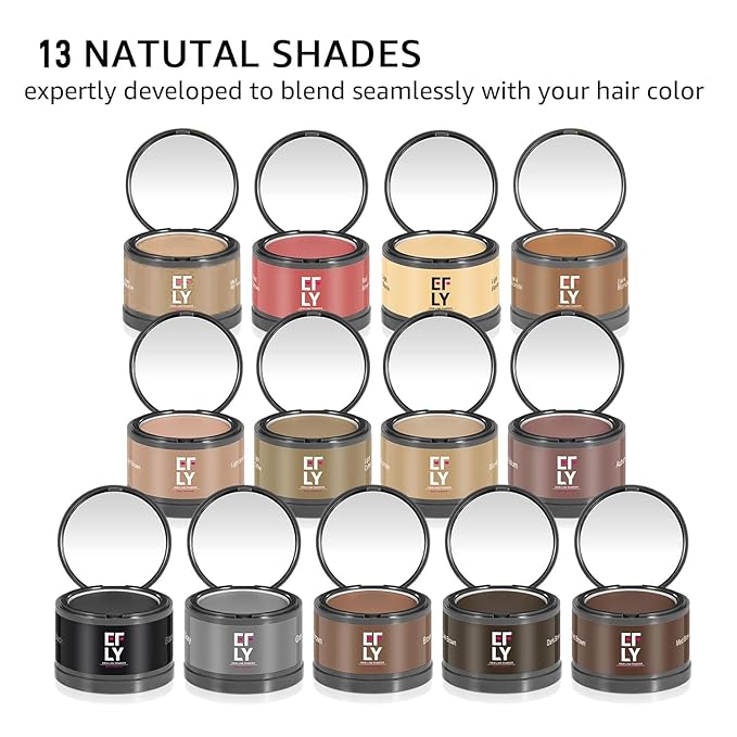 Root Touch Up Hair Color Powder For Concealing Hair Loss and Thinning, Gray Hair Shadow Powder Root Cover Up Hairline Powder For Women Men Eyebrows, Beard Line (Dark Blonde, 0.14 Ounce)