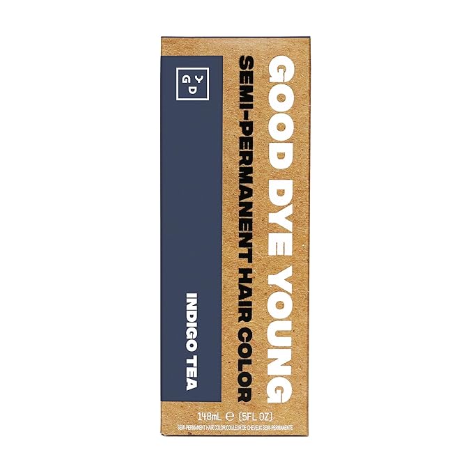 Good Dye Young Vegan and Cruelty-Free Semi-Permanent Hair Color, Infusions, Conditions & Boosts Shine, Easy Application, Red Brown Hair dye 5FL OZ (Indigo Tea)