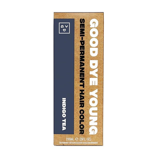 Good Dye Young Vegan and Cruelty-Free Semi-Permanent Hair Color, Infusions, Conditions & Boosts Shine, Easy Application, Red Brown Hair dye 5FL OZ (Indigo Tea)