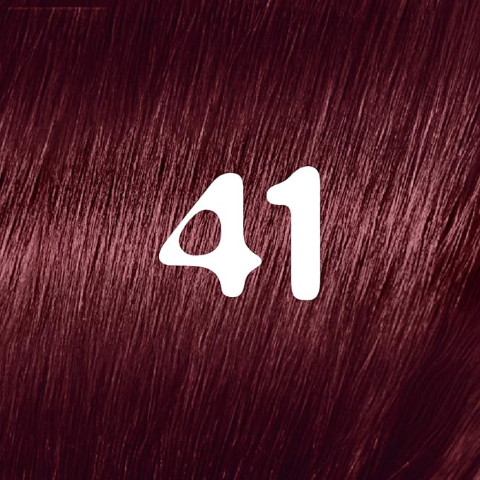 L'Oreal Paris Feria Multi-Faceted Shimmering Permanent Hair Color, 41 Crushed Garnet (Rich Mahogany), Pack of 1, Hair Dye