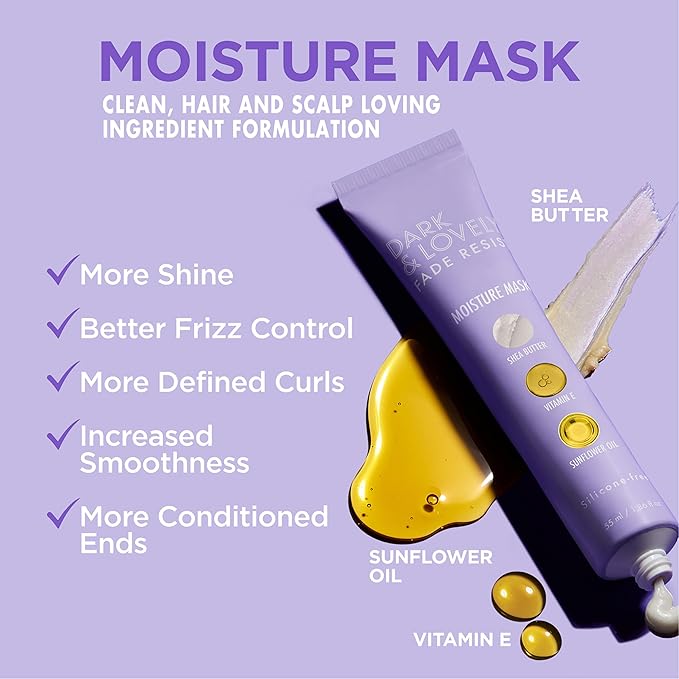 Softsheen-Carson Dark and Lovely Hair Dye, Fade Resist Hair Color with Conditioning Mask, Virtual Violet, 1 Kit (Pack of 2)