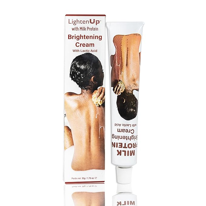 Lighten-Up Lactic Acid Cream - 1.7 Fl oz / 50 ml - Skin Brightening Cream, AHA Cream, Helps Even Skin Tone - with Vitamin C & Shea Butter